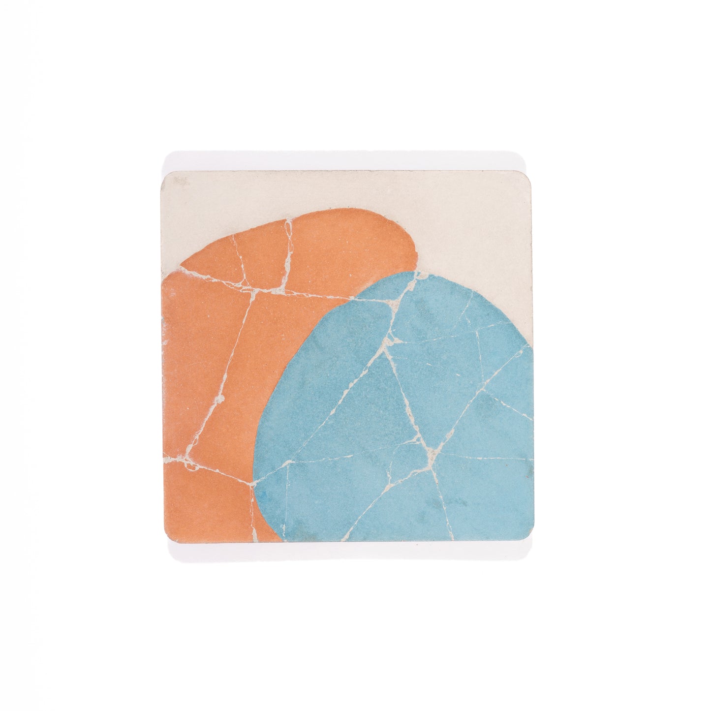 Blue / Orange / White - Concrete Coasters - Set of 4