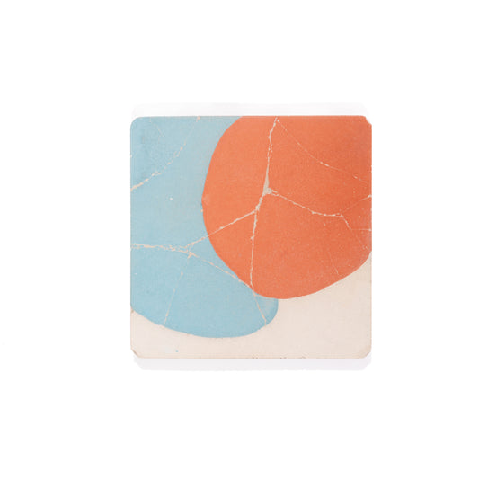 Red / Blue / White - Concrete Coasters - Set of 4