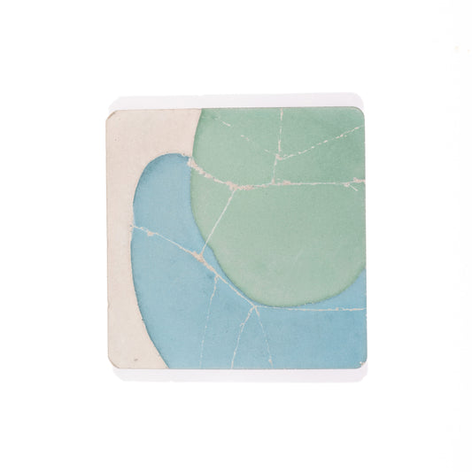 Green / Blue / White - Concrete Coasters - Set of 4